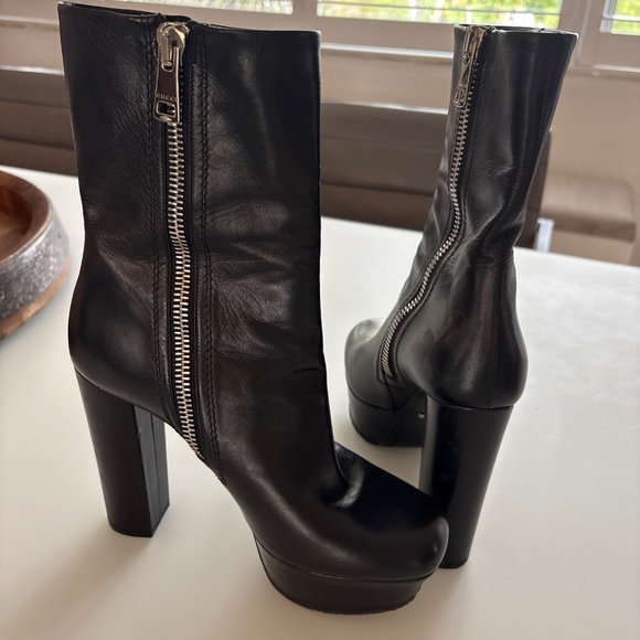 Gucci Platform Black Leather Boot SZ 9.5 - Picture 7 of 10